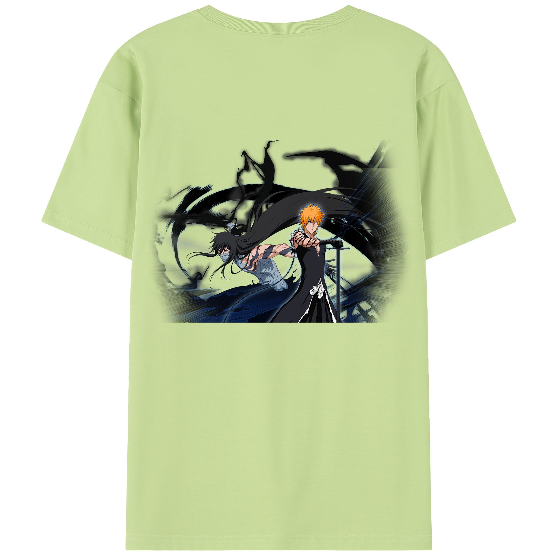 （画像用） ブリーチ 黒崎一護（くろさき いちご）BLEACH Kurosaki Ichigo 綿100％半袖Tシャツ（背面プリント）